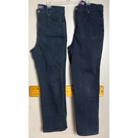 Gloria Vanderbilt Amanda Jeans Black Bundle 2 Classic Basic Petite Crop Women 8P - Picture 4 of 10